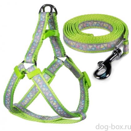 Комплект "Одуванчики-2" шлейка 1,2*26-37см и поводок 1,2*120см-0