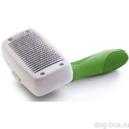 Щетка-пуходерка самоочищающаяся "Премиум" L,12,6*18 см-0