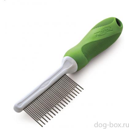 Расческа для животных комбинированная "Премиум", 4,6*20,4 см-0