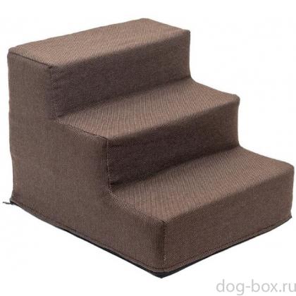 Лесенка прикроватная для животных "ВВЕРХ", 34*40*h30см, коричневая-0