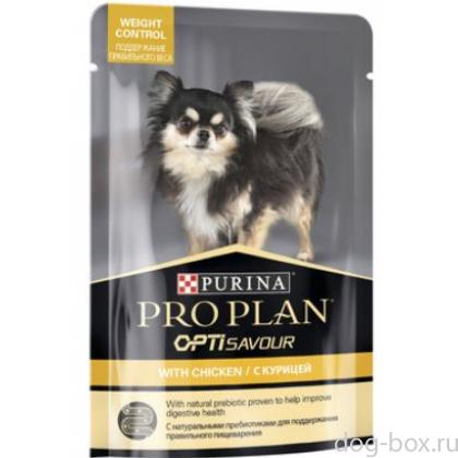 Паучи кусочки в соусе для взрослых собак с курицей, контроль веса-0