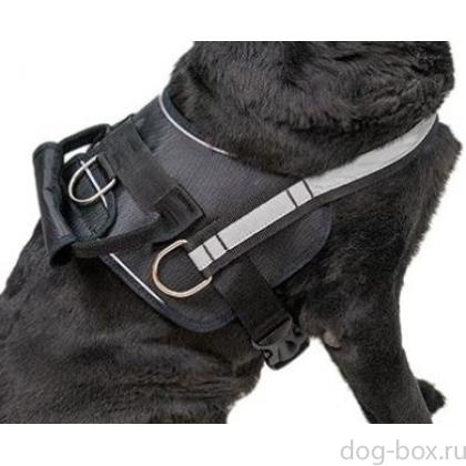Шлейка для служебных собак тяговая "Kombo" (шея 50-67см, грудь 80-100см), черная-0