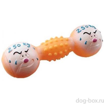 Игрушка для собак "Гантель 250кг", винил 19,5см-0