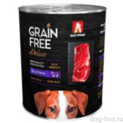 Консервы для собак "GRAIN FREE" со вкусом телятины-0