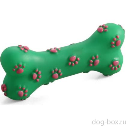 Игрушка для собак "Кость с лапками", 15 см, винил (73050) -0