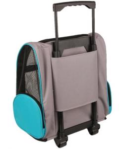 Сумка-рюкзак для животных на колесах TIRZA, 38*26*46см, черно-синий