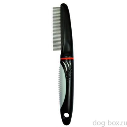 Расческа частая с коротким зубом, 22см., пластиковая ручка (23763)-0