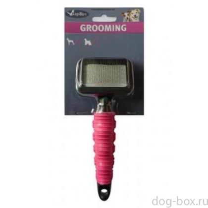 Пуходерка для собак, малая, 18х7 см, Slicker brush dog small-0