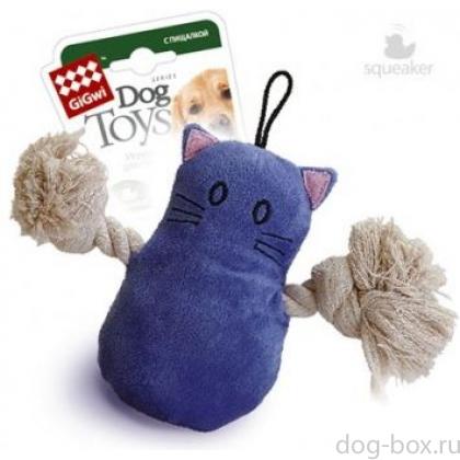 Игрушка для собак Кот с пищалкой, 15 см (75034)-0