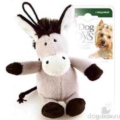 Игрушка для собак Ослик с пищалкой, 10 см (75104)-0