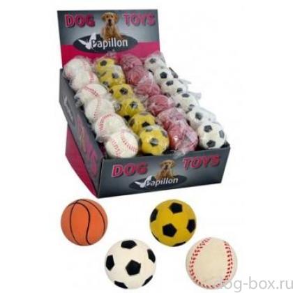 Игрушка для собак "Теннисный мяч", латекс, 6см-0