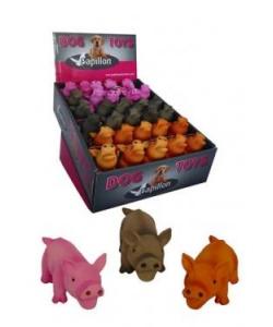 Игрушка для собак "Цветной поросенок", латекс, 11см (Mini pig) 