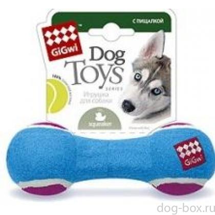 Игрушка для собак Гантель с пищалкой Средняя, 18 см  (75005)-0