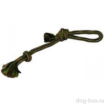 Игрушка для собак "Плетеный камуфляжный буксир", 34 см/  80 - 90 гр-0