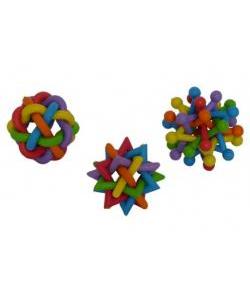 Игрушка для собак "Цветная головоломка", латекс, 7-8см (Multi colour balls) 