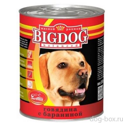 Консервы для собак "BIG DOG"  Говядина с бараниной-0