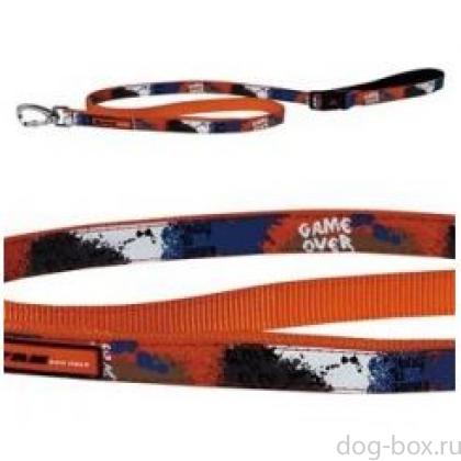 Нейлоновый поводок "Рок-н-ролл" 15мм-120см, оранжевый (Nylon lead)-0