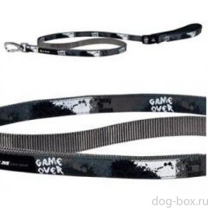 Нейлоновый поводок "Рок-н-ролл" 20мм-120см, серый (Nylon lead)-0