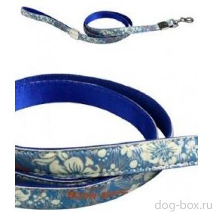 Нейлоновый поводок с рисунком 120 см, синий-0