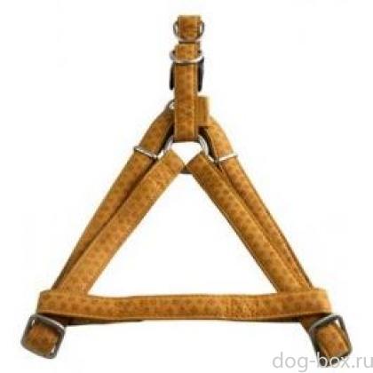 Шлейка, искусственная кожа 20мм-46-75см, горчичная-0