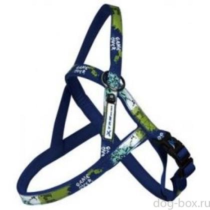 Нейлоновая шлейка "Рок-н-ролл" ,15мм-54-60см, синяя-0